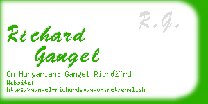 richard gangel business card